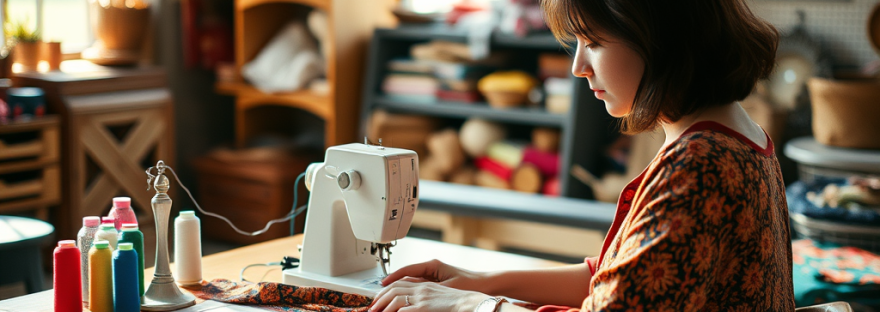 Woman Sewing