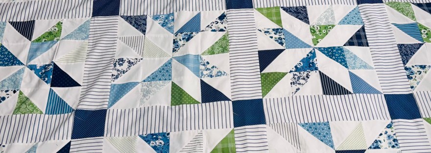 Beautiful quilt utilizing the Nantucket Summer Quilt