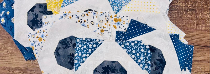 Quilt block in process